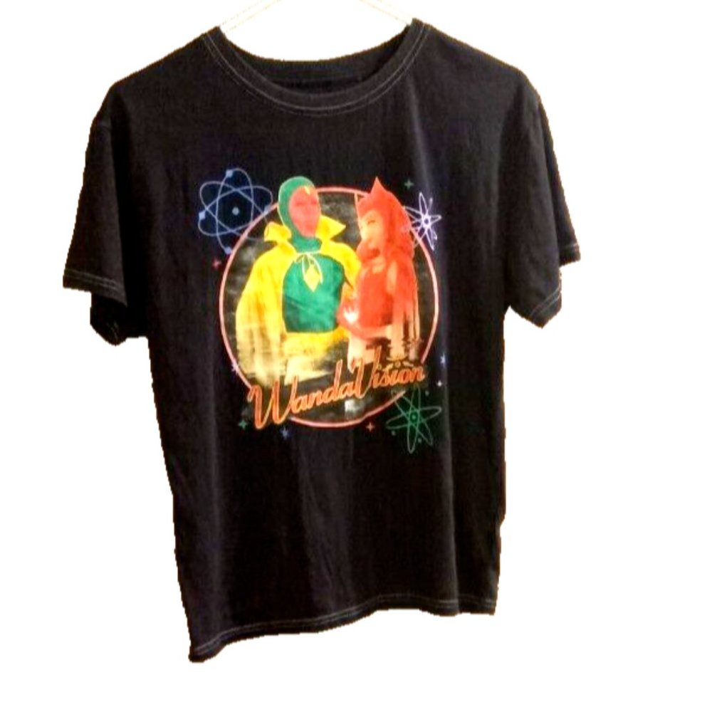 Wandavision T Shirt Womans marvel size large black graphic space